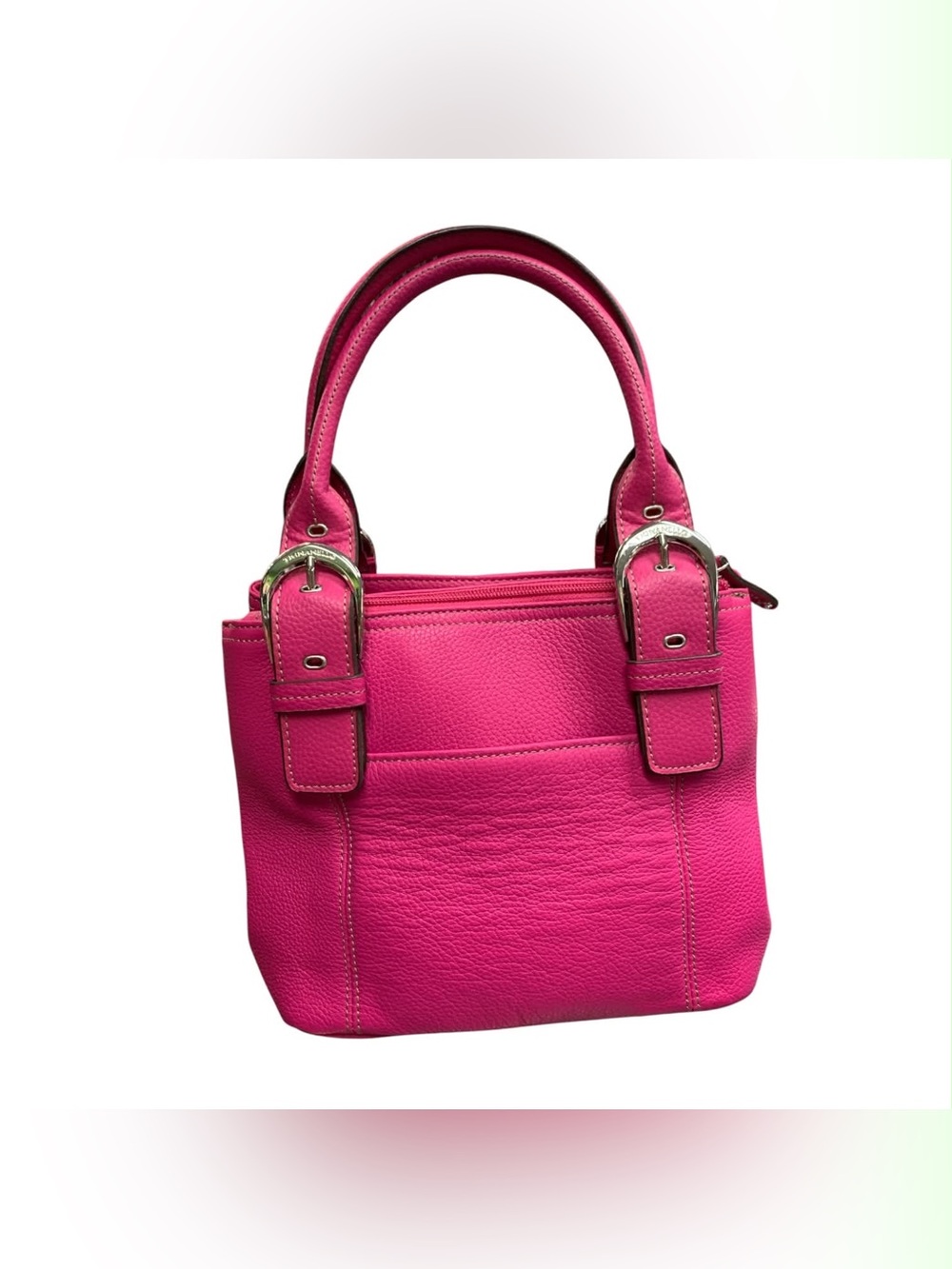 Tignanello Hot Pink Leather Shoulder Bag